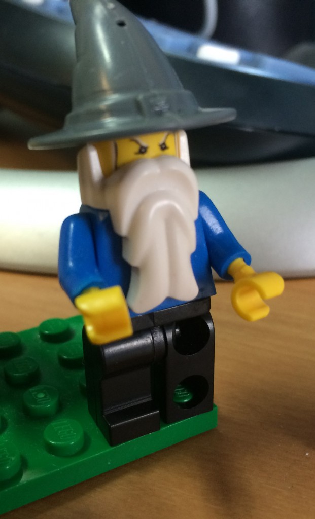 Gandalf is not very happy about his leg situation