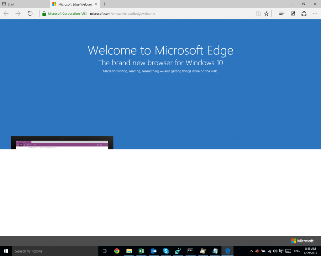 Yay, Microsoft Edge starts now!